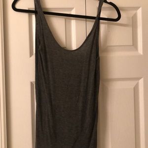 Open Back Grey Tank Top